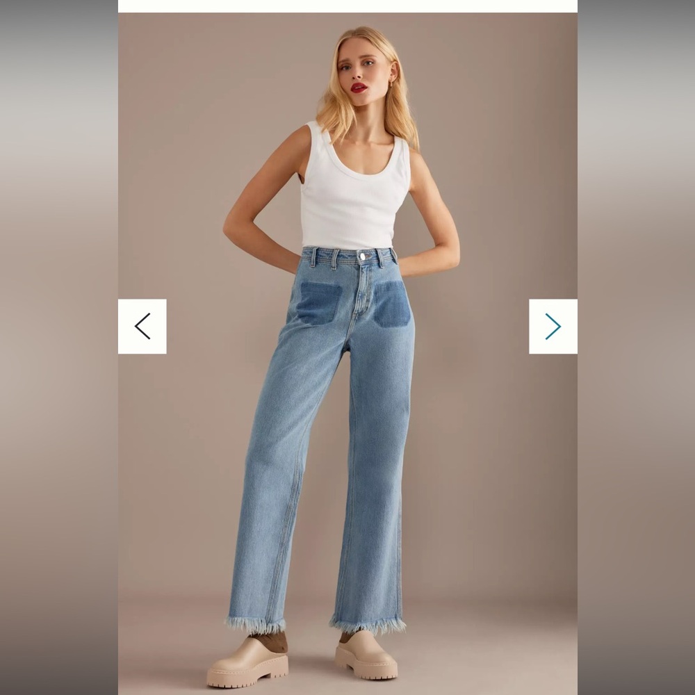 Anthropologie seventy + mochi Mabel high waisted wide leg jeans - Picture 3 of 15